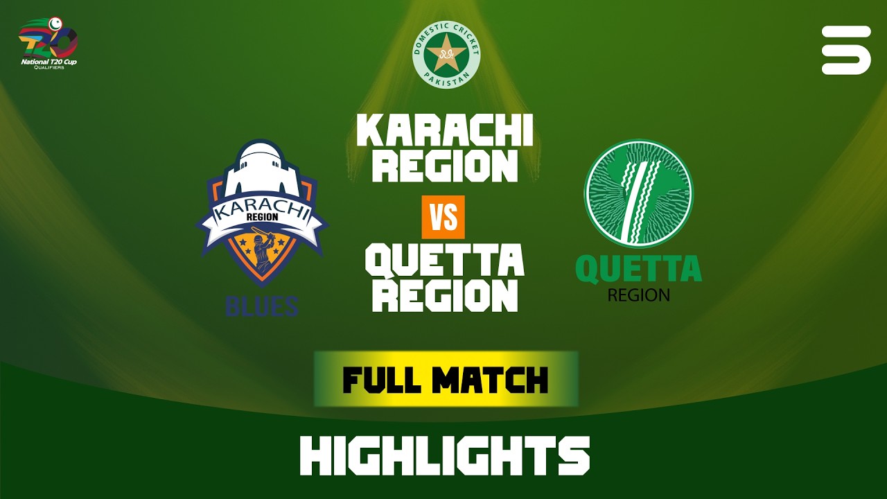All the Action –Full Highlights | Karachi Blues vs Quetta | National T20 Qualifier | Match 1 | MZA1U