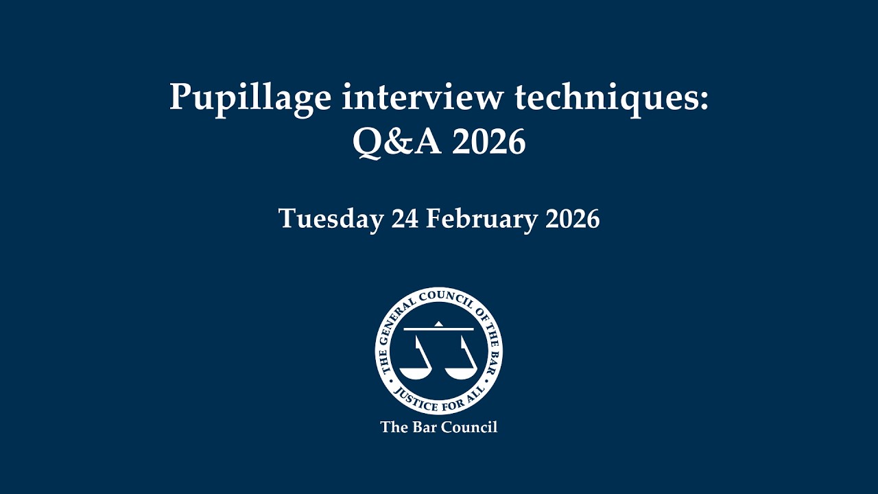 Pupillage interview techniques  Q&A 2026 webinar