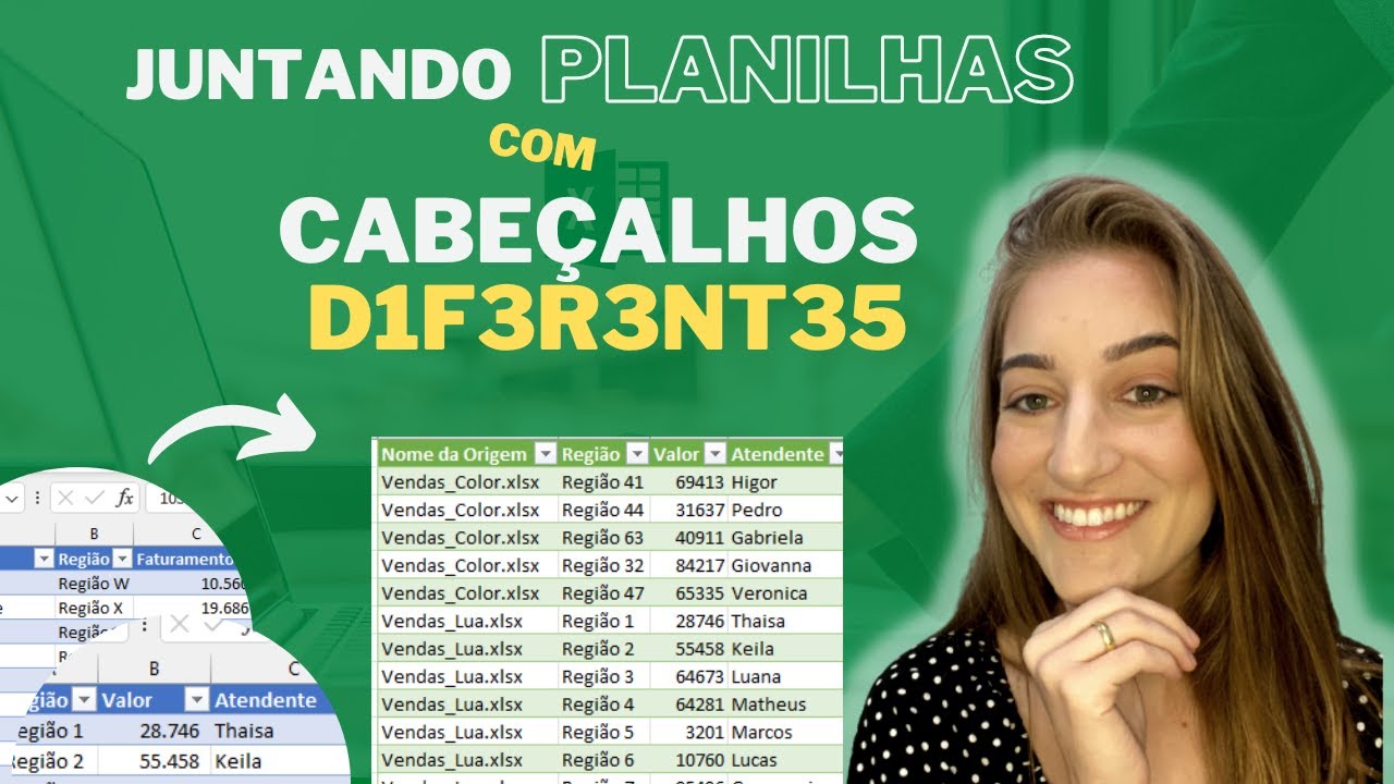 COMO JUNTAR PLANILHAS COM CABEÇALHOS DIFERENTES | Power Query