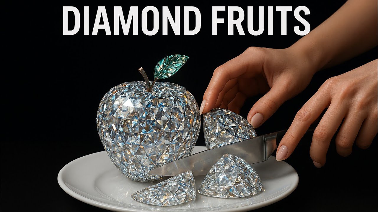 Cutting Diamond Fruits: Stunning Hyper-Realistic Fruit Art