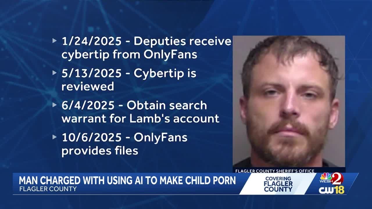 Palm Coast man arrested, accused of using AI to create child sexual abuse images