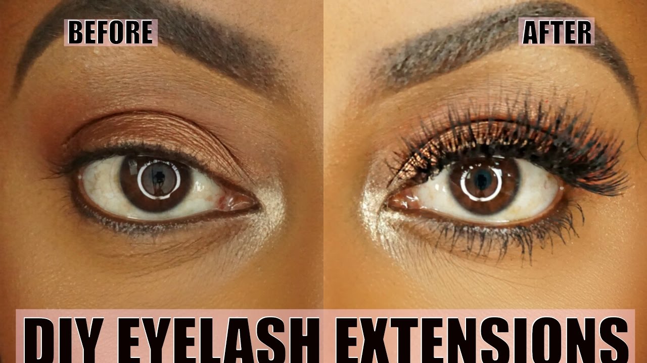 DIY PERMANENT AT HOME EYELASH EXTENSION APPLICATION ▶Jessica Pettway 💕