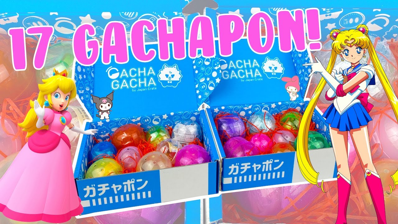 OPENING 17 GACHA CAPSULES! Sailor Moon, Demon Slayer, Sanrio, Mario + More | Gacha Gacha Crate ♡