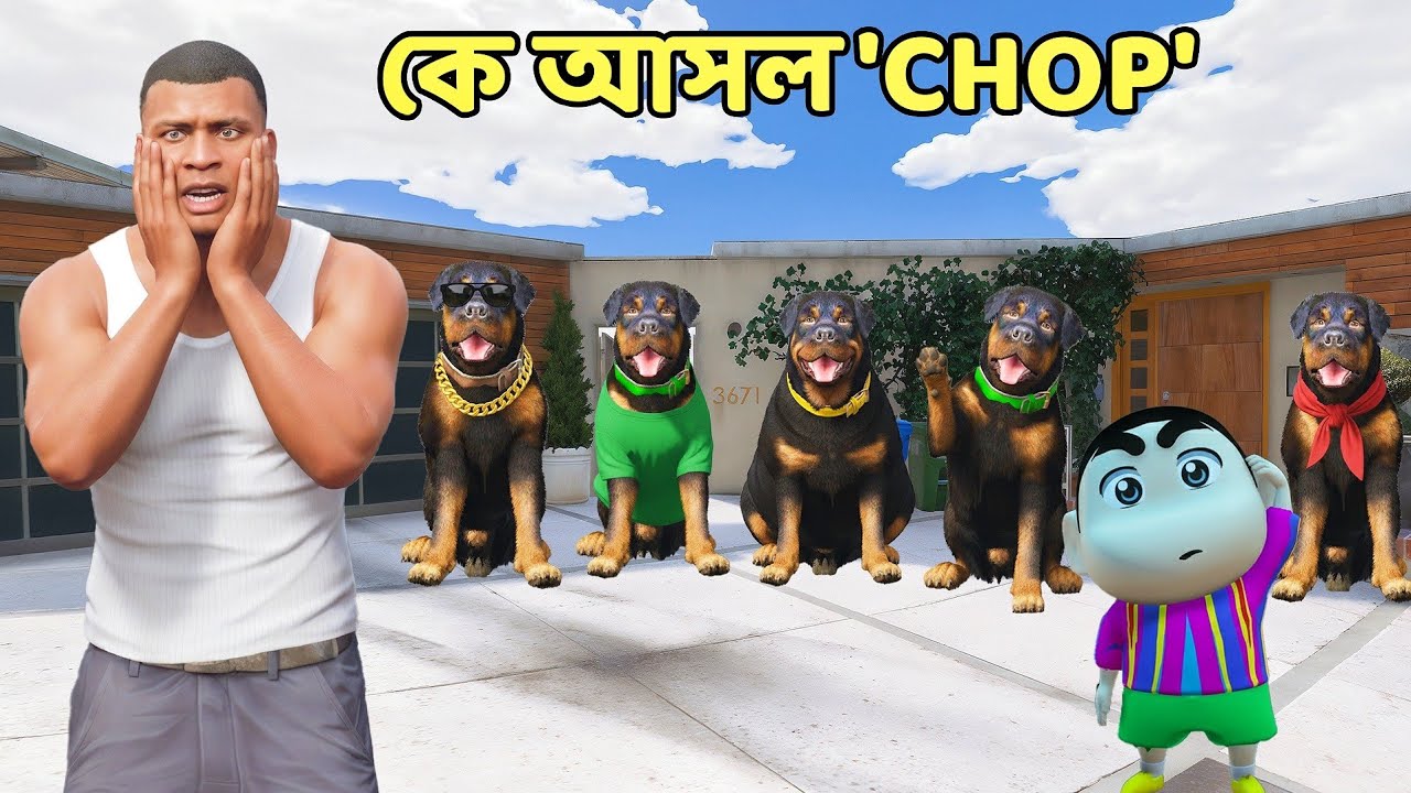 GTA 5 : Franklin Shinchan কে খুঁজতে হবে কোনটি আসল  CHOP | GTA 5 Bangla Gameplay 