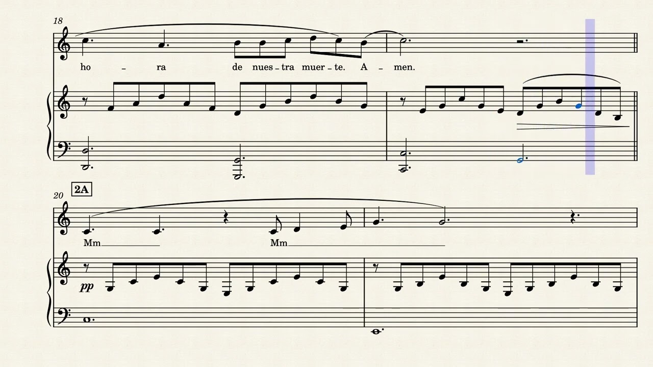 V.-Pf. (C-dur) AVE MARIA (William GOMEZ) (2000)  編集・浄書：myu2（みゆみゆ）