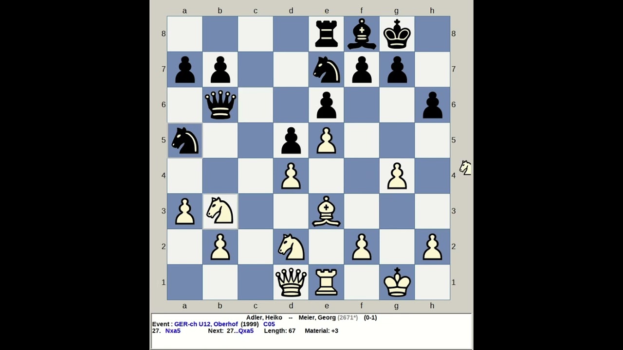 Adler, Heiko vs Meier, Georg | Germany Chess U12 1999, Oberhof