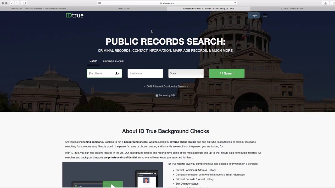 How to Opt Out from IDTrue.com - Tutorial by PrivacyDuck