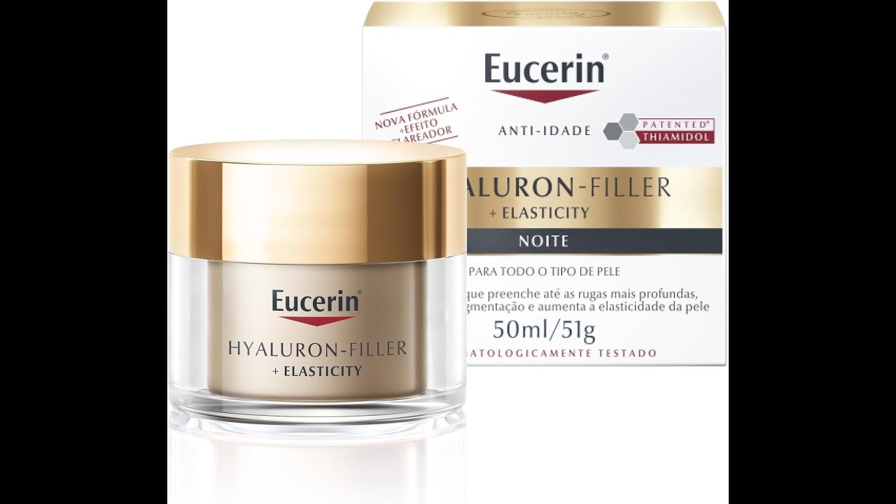 🔗Descubra o Creme Facial Anti-Idade Eucerin Hyaluron-Filler + Elasticity Noite 50g #pelejovem #pele