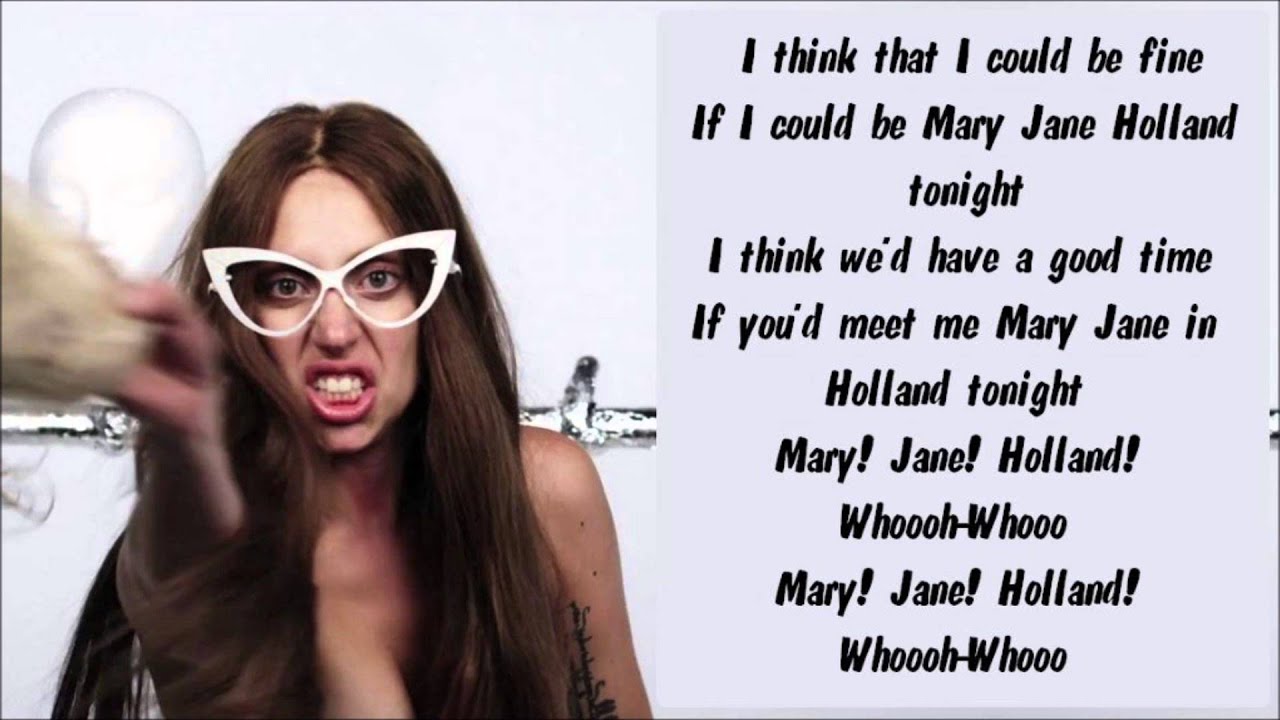 Lady Gaga - Mary Jane Holland Karaoke / Instrumental with lyrics on screen