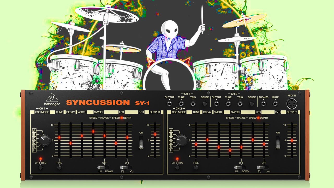 Behringer SYNCUSSION SY-1 - How Kickdrums ALL MODES (No Talk)