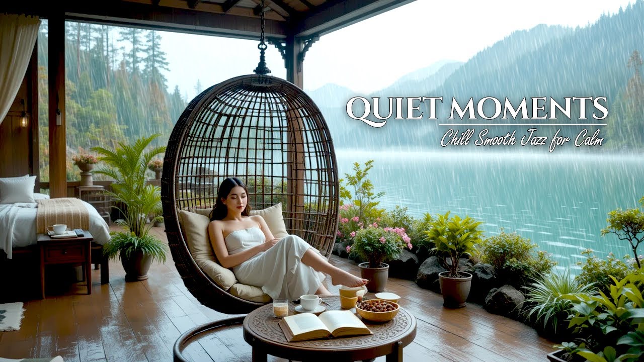 Relaxing Jazz and Soft Rain – A Serene Lakeside Ambiance for Restful Sleep and Stress Relief