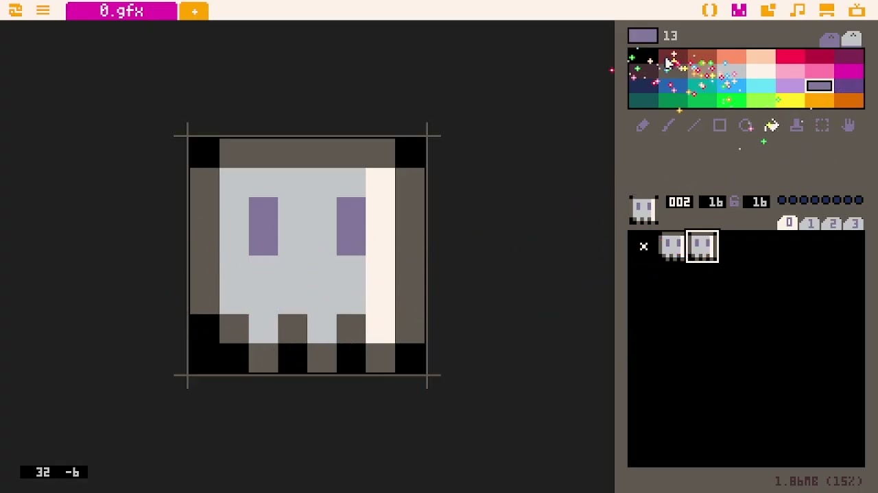 Ghostseeker scrolled movement tutorial in picotron!