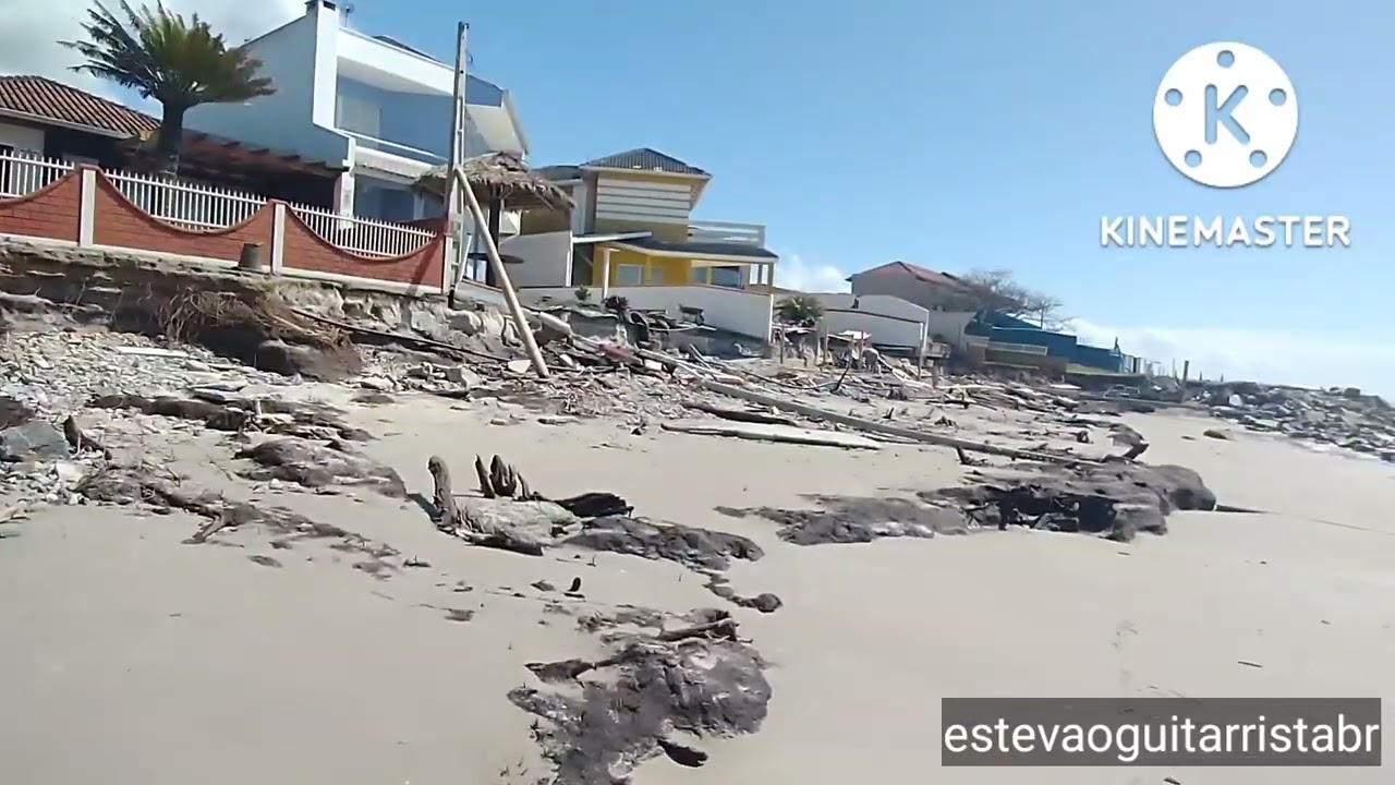 Praia ITAPOÁ SC - Estragos das ressacas - destruição - Itapema do Norte - Rua 620 e Rua 610