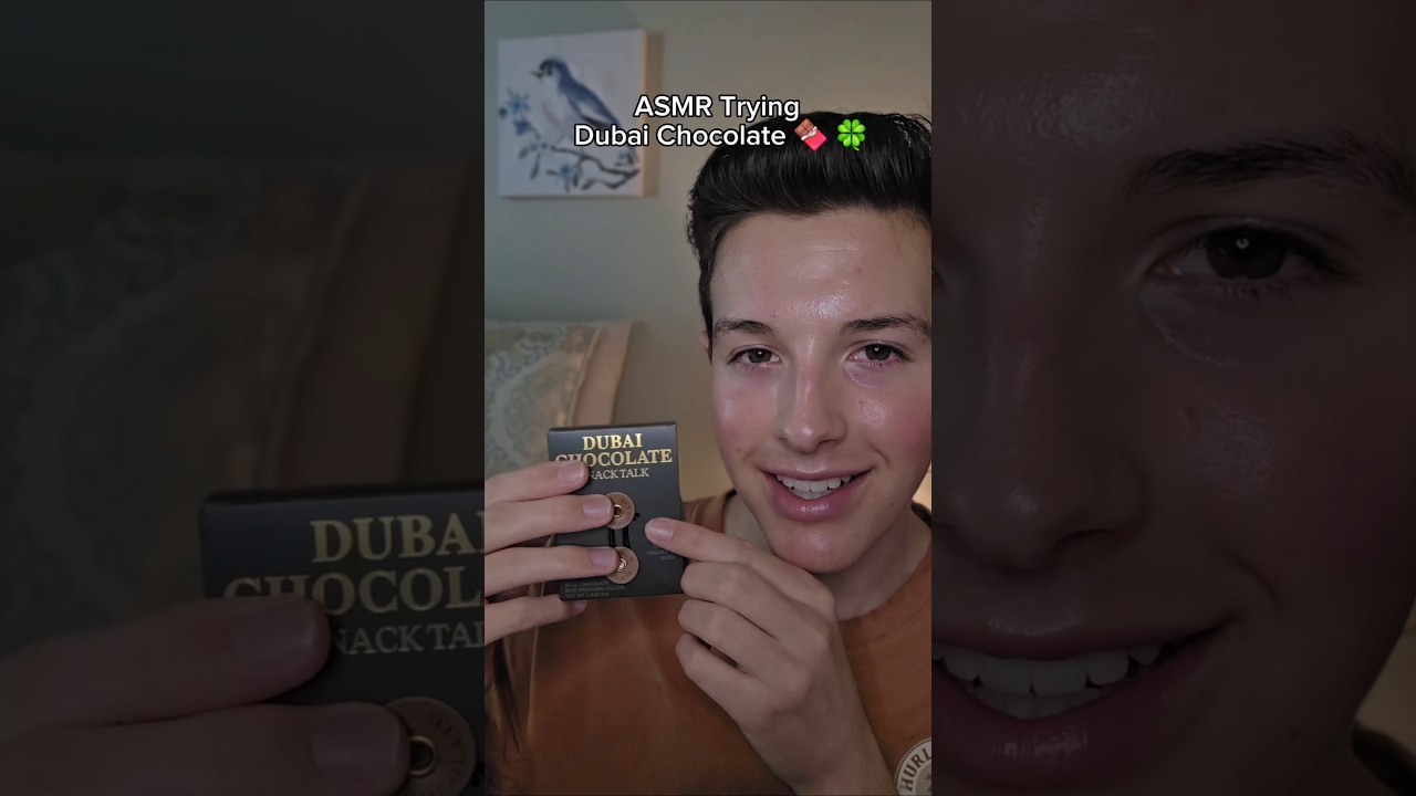 ASMR Trying Dubai Chocolate for the First Time