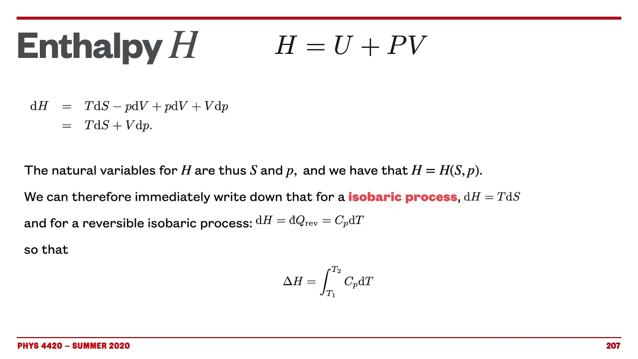 Thermodynamics and Statistical Mechanics; Lecture 16: Thermodynamics potentials