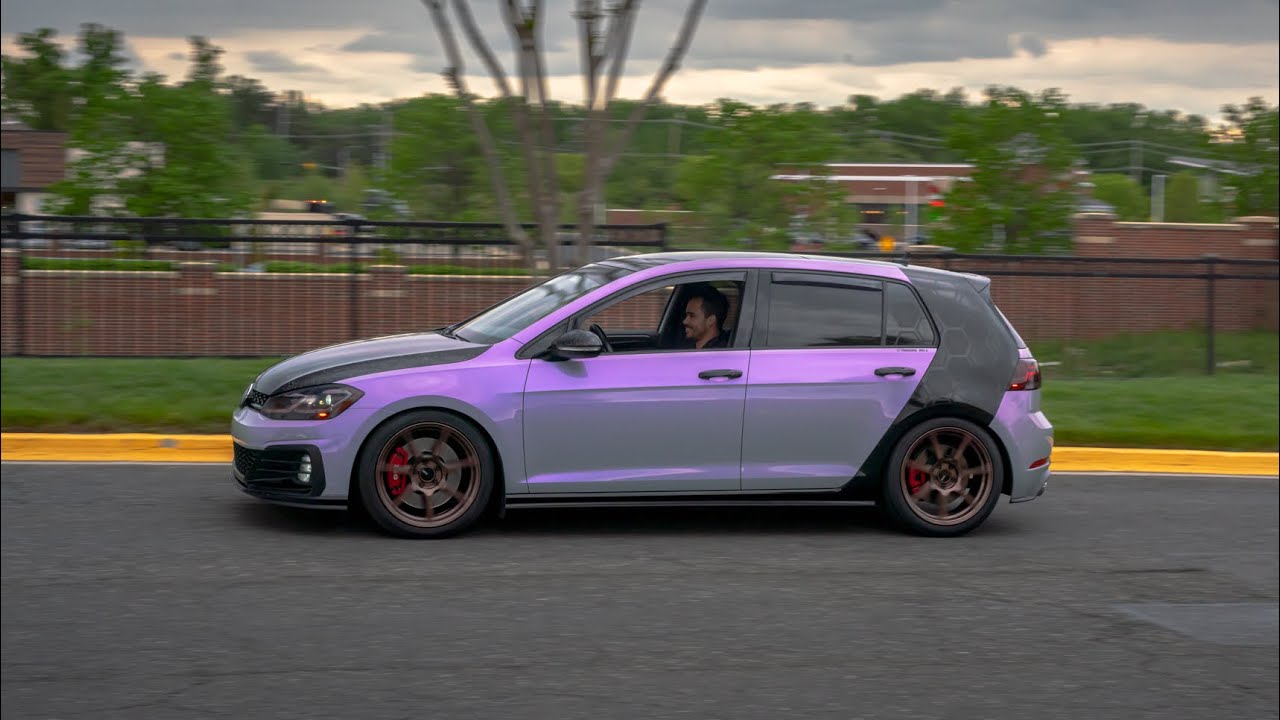 Vinyl Frog Candy Metallic Gray Purple vinyl wrap GTI
