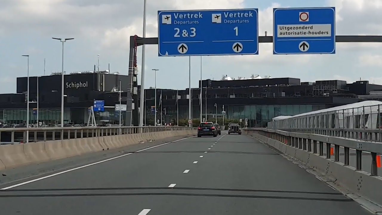 Dashcam Beelden Nieuwer Ter Aa 》Schiphol Airport Vertrekhallen Via: A2,A10 en A4.