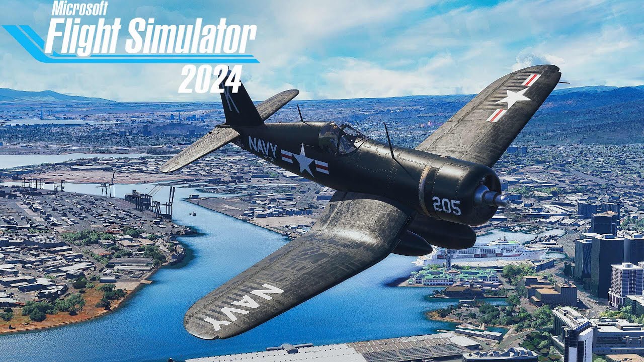 Legendary FG-1D Corsair FLIGHT in Hawaii In MSFS 2024