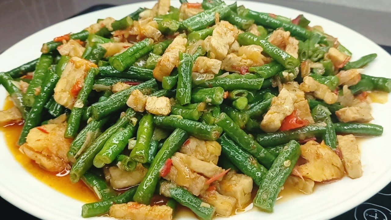 BIKIN BOROS NASI,,,RESEP OLAHAN TEMPE KACANG PANJANG PALING MUDAH & ENAK