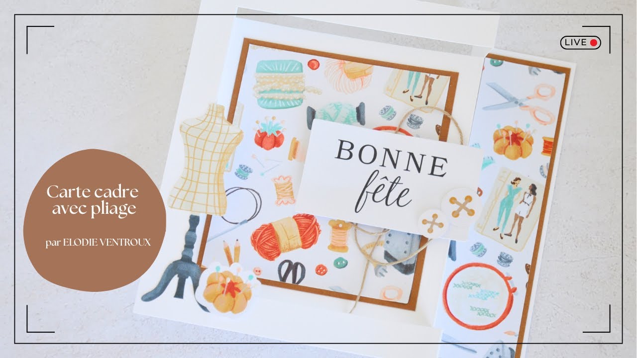 Carte cadre avec pliage , Havre de loisirs