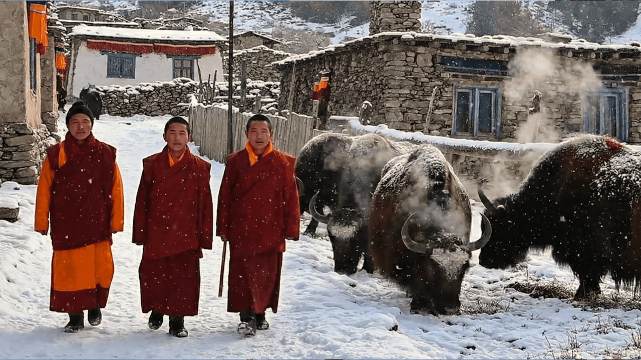 Surviving the Coldest Monastery of Tibet -33°C | Life of a Tibetan Monk at 4,500 Meters