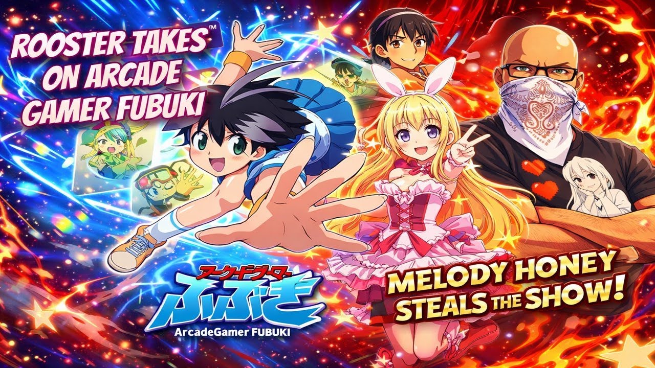 Rooster Takes on Arcade Gamer Fubuki - Melody Honey Steals the Show!