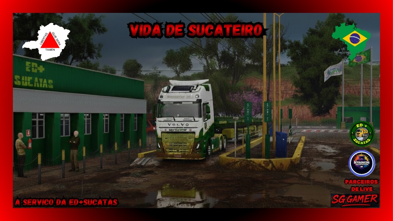 JOGANDO ETS 2 1.58 - MAPA MINAS  - A SERVIÇO DA EMPRESA ED+SUCATAS - USANDO PLUGIN SNOWYMOON