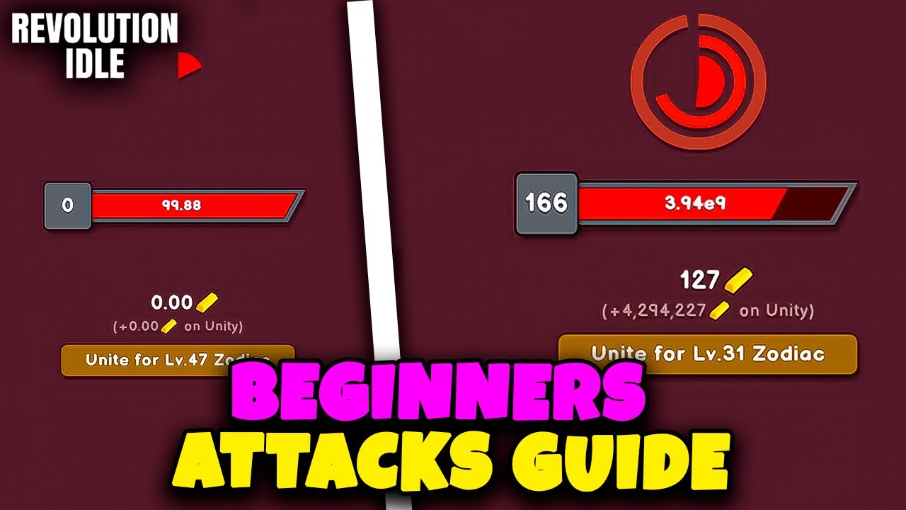 BEGINNERS ATTACKS GUIDE // REVOLUTION IDLE