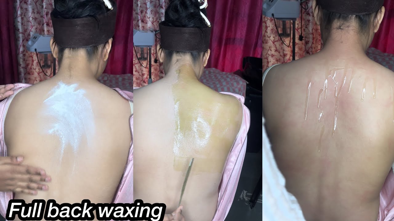 Full back waxing for bride to be #backwaxing 