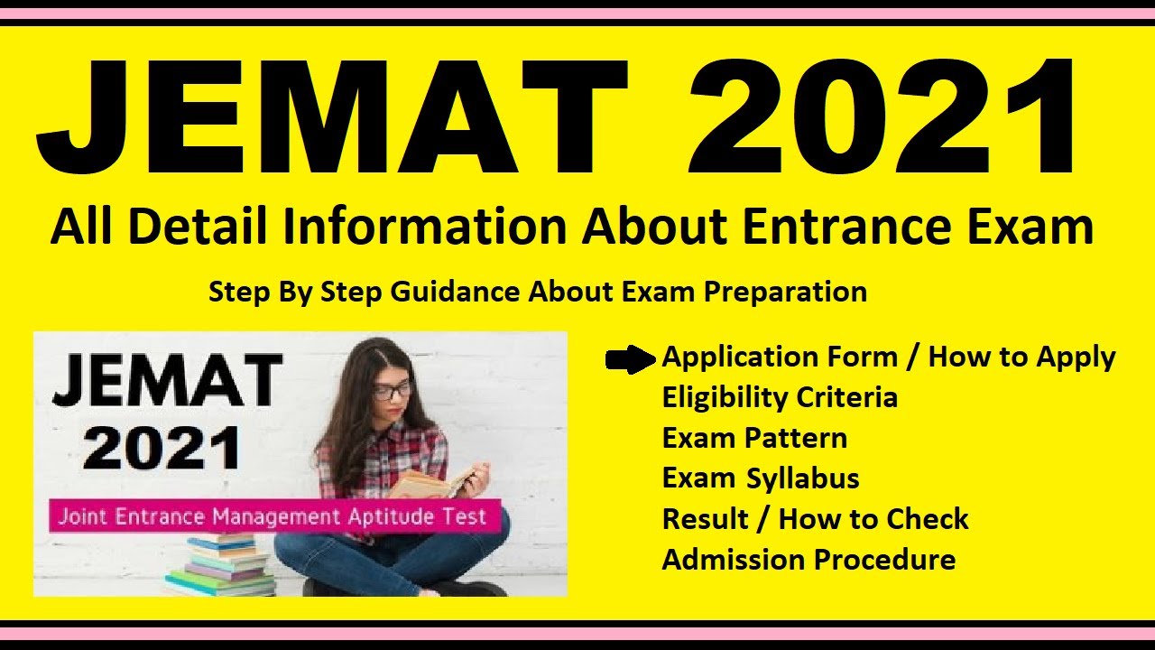 JEMAT 2021 - Notification, Dates, Application, Eligibility, Admit Card, Pattern, Syllabus, Result