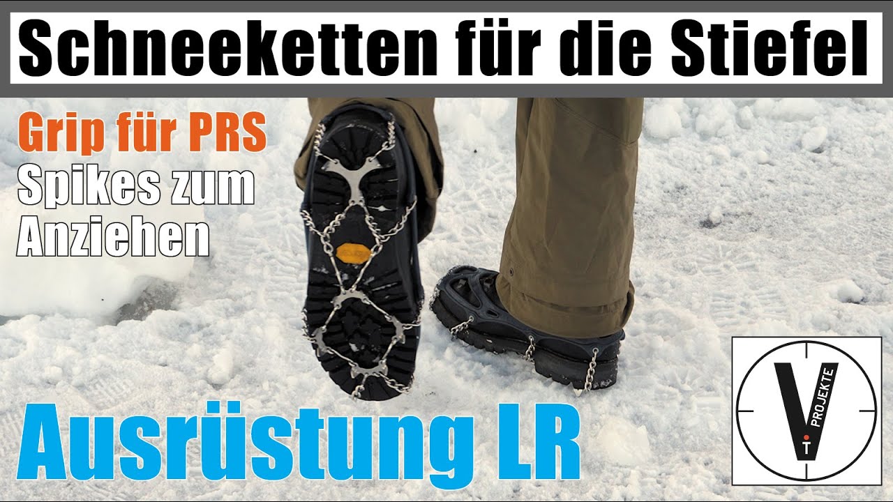 Grip für PRS • Schneeketten für Stiefel • Spikes für besseren Halt • Ausrüstung Long Range PRS