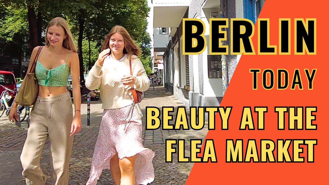 WALK TOUR 🇩🇪 German FLEA MARKET on a beautiful SUMMER SUNNY SUNDAY with beautiful people.☀️ Part 2