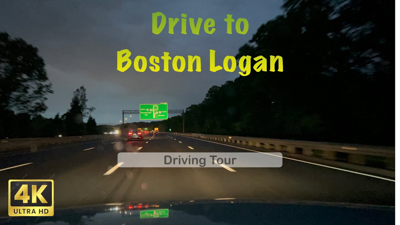 [Boston 4K Drive] Boston Logan Airport | Ted Williams Tunnel | I-93