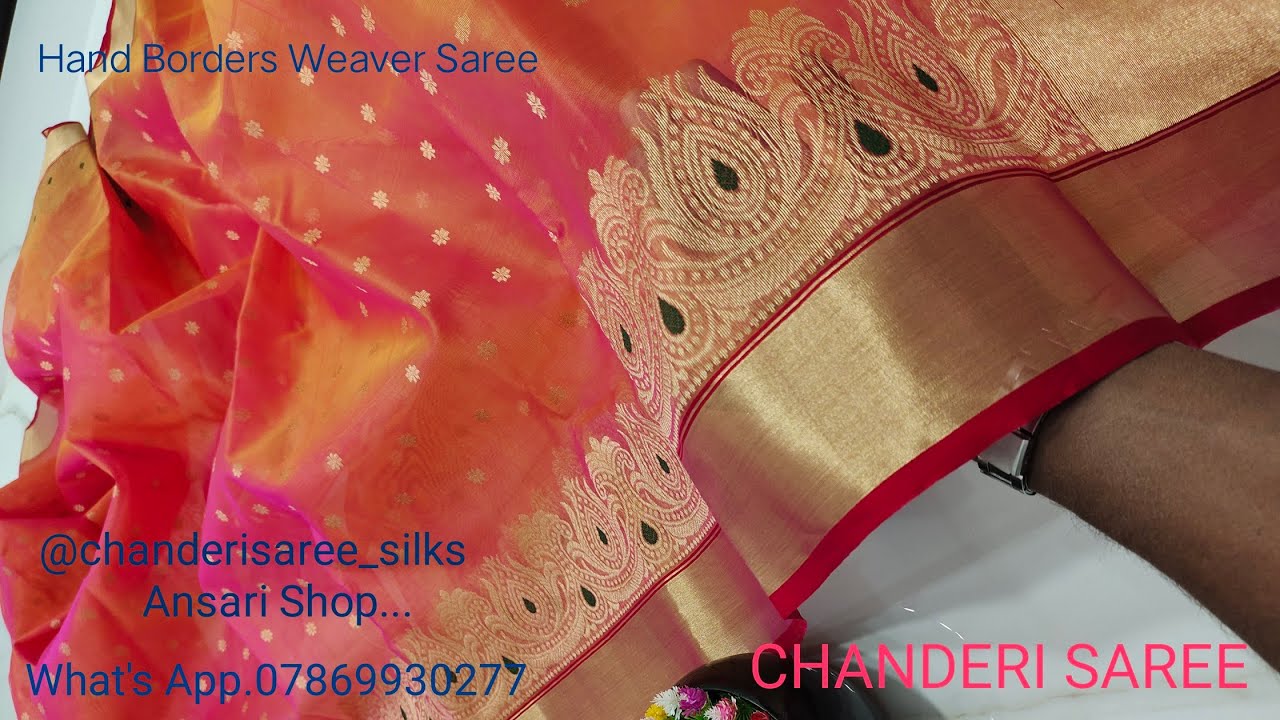 CHANDERI, HANDLOOM WEAVER'S SAREES... with blouse...😍😍😍