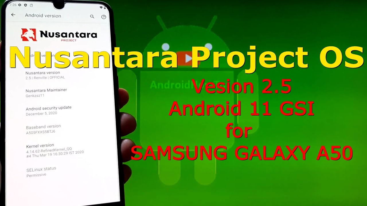 Nusantara Project OS v2.5 Android 11 for Samsung Galaxy A50