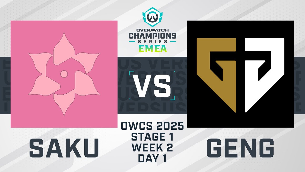 Sakura Esports vs Gen.G | OWCS 2025 EMEA | Stage 1 Week 2 Day 1