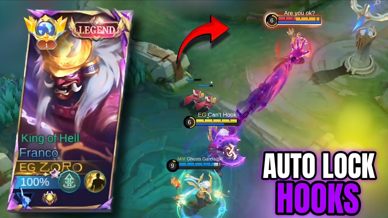 Franco Auto Lock Hooks || Роль поддержки Franco #francohook #mobilelegends #moba5v5