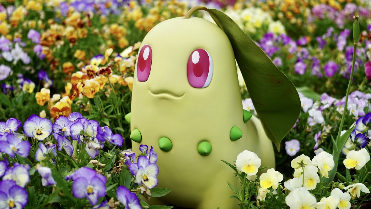 【粘土】等身大チコリータの一輪挿し作ってみた ポケモン/Pokémon Clay Art