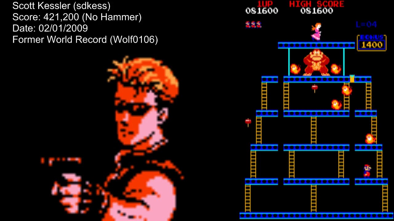 Donkey Kong - No Hammer - 421,200 - Scott Kessler