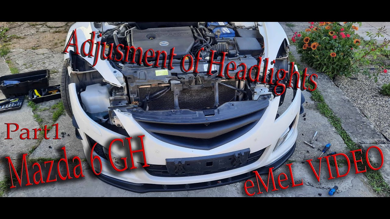 Mazda 6 GH - Adjustment of HeadLights Part1