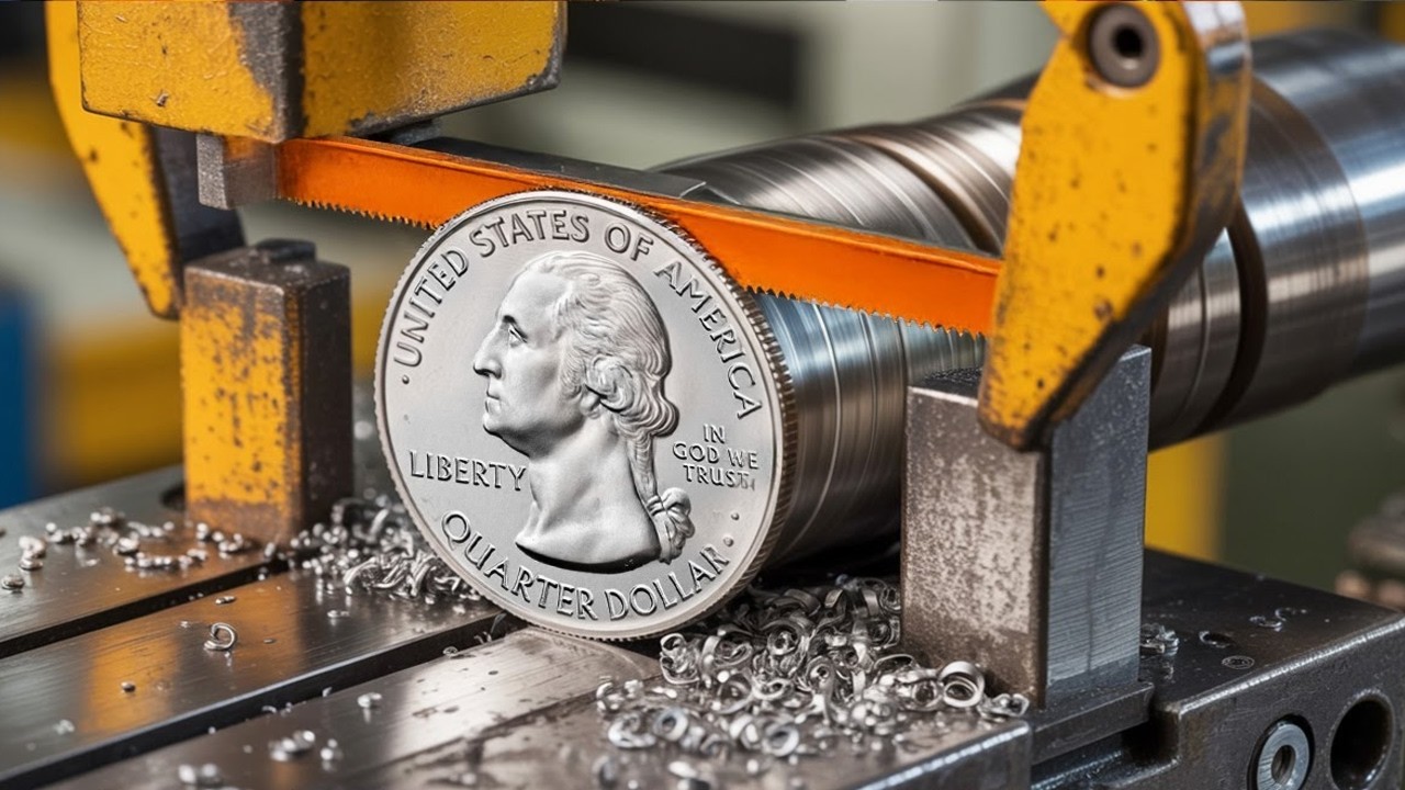COMO se HACEN las MONEDAS de ESTADOS UNIDOS💰| As&iacute; se FABRICAN las MONEDAS de CUARTO de DOLAR
