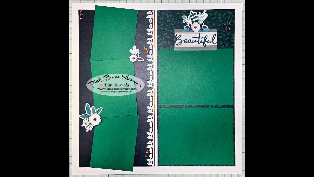 Watercolor In Bloom Paper Pumpkin Scrapbook Layout! #scrapbooking #tutorial