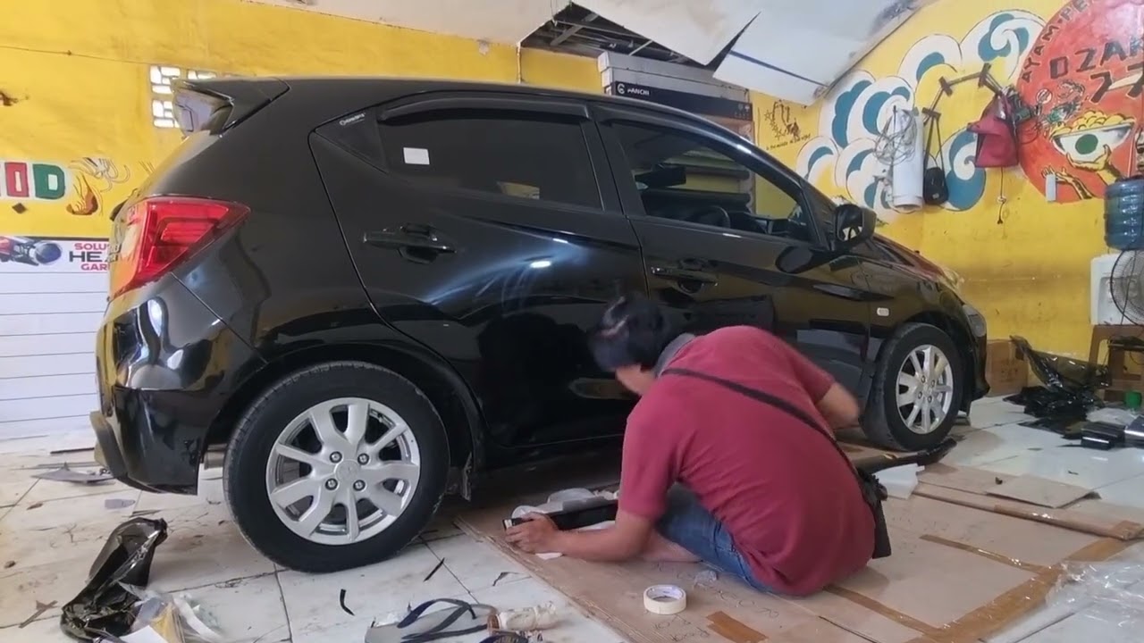 Tutorial Cara Pasang Body Kit Samping (Side Skirt) Honda Brio Satya 2018
