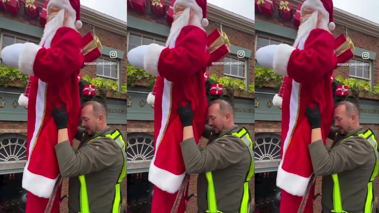 EPIC Christmas Installation Timelapse: Building a 6ft Santa & GIANT Present Wall!