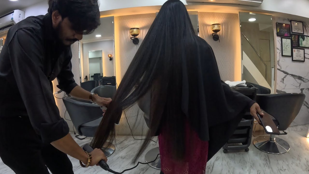 Моя первая в жизни стрижка в салоне ✂️💇‍♀️ | Видеоблоги о длинных волосах