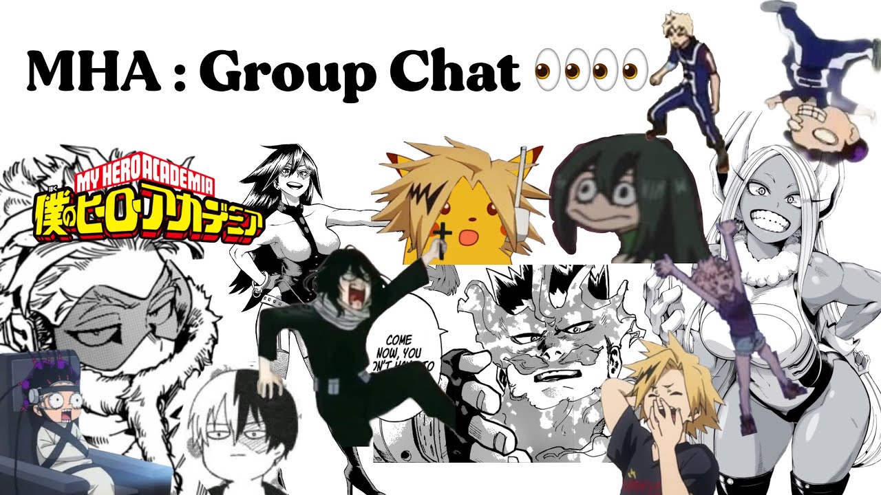 a whole chaotic MHA group chat with Pro Heroes 😟📸