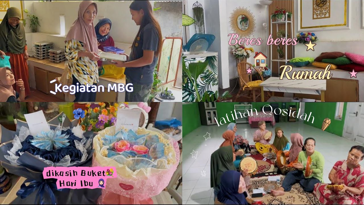 Beres beres Rumah 🏠 , geser geser lemari lalu lanjut latihan Qosidah ✨