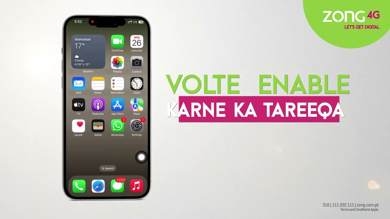 Zong 4G | How to activate VoLTE for iPhone