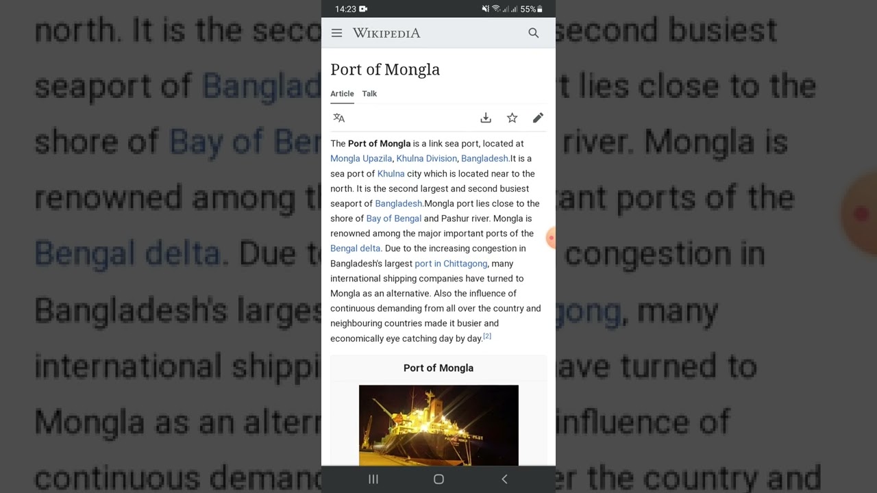 Mongla Port by the river side