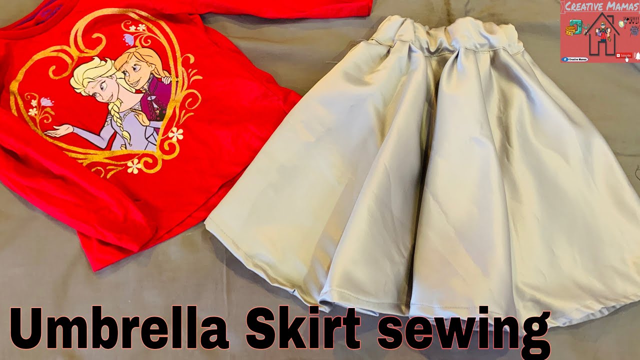 Sew skirt easy with Creative Mamas. Umbrella skirt stitching tutorial with measurement